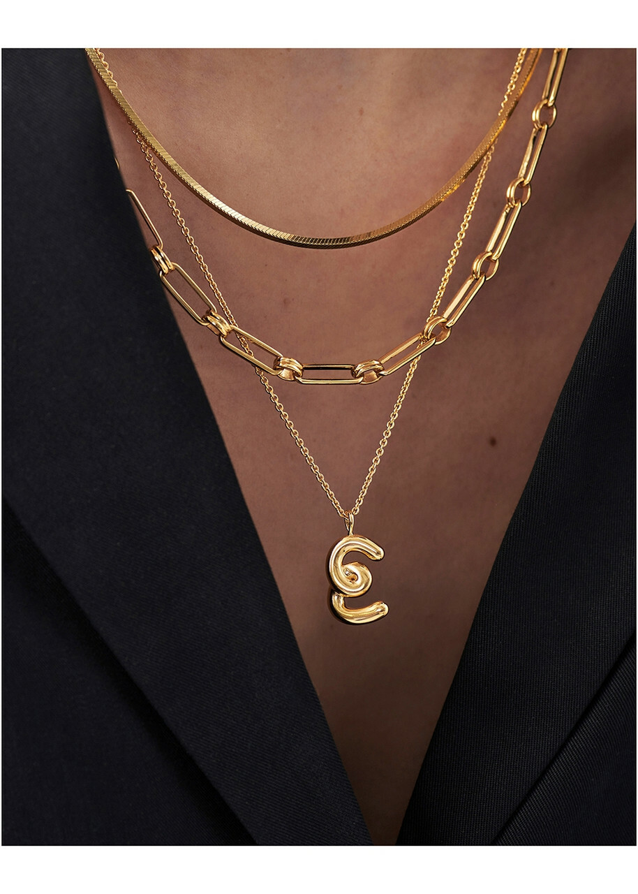 Missoma E Initial 18kt Gold-plated Necklace