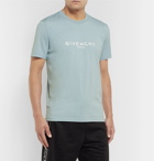 Givenchy - Logo-Print Cotton-Jersey T-Shirt - Light blue