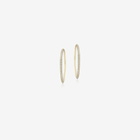 Harwell Godfrey 18K Yellow Gold Skinny Talisman Diamond Hoop Earrings