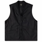 orSlow Men's Cotton Nylon Utility Vest in Black