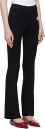 Kenzo Black Kenzo Paris 'Boke Flower 2.0' Embroidered Flare Trousers