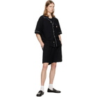 Casablanca Black Towelling Shorts