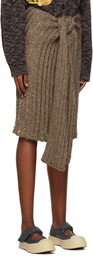 VITELLI Taupe Wrap Miniskirt