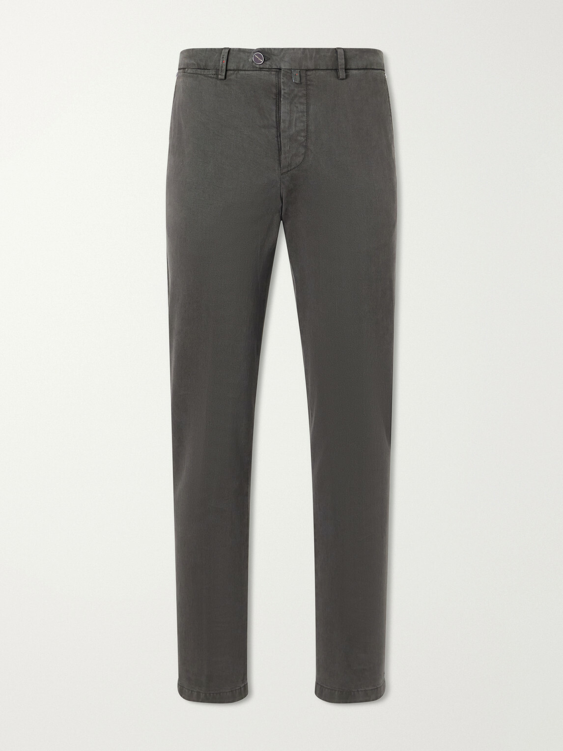 Kiton - Straight-Leg Lyocell-Blend Trousers - Brown