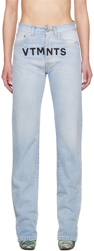 Photo: VTMNTS Blue Embroidered Jeans