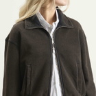 mfpen Women's Cropped Covet Full Zip in Burned Black