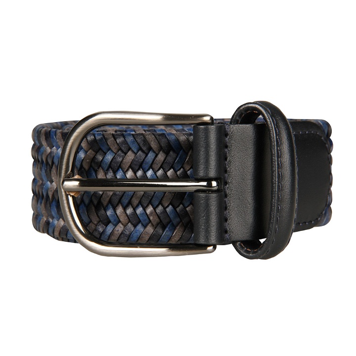 Photo: Elasticated Leather Belt - Blue