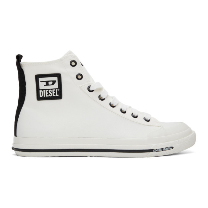 Photo: Diesel White S-Astico Mid Sneakers