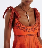 Alémais Boathouse printed linen midi dress