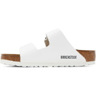 Birkenstock White Regular Arizona Birko-Flor Sandals