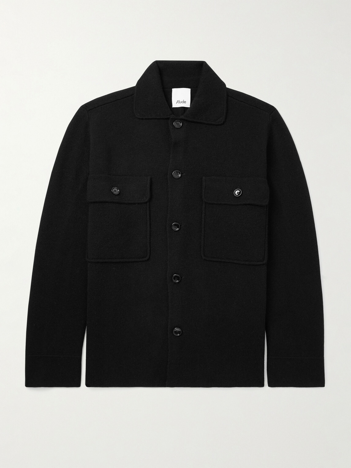 Allude - Virgin Wool and Cashmere-Blend Cardigan - Black