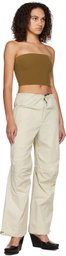 Yuzefi Beige Drawstring Lounge Pants