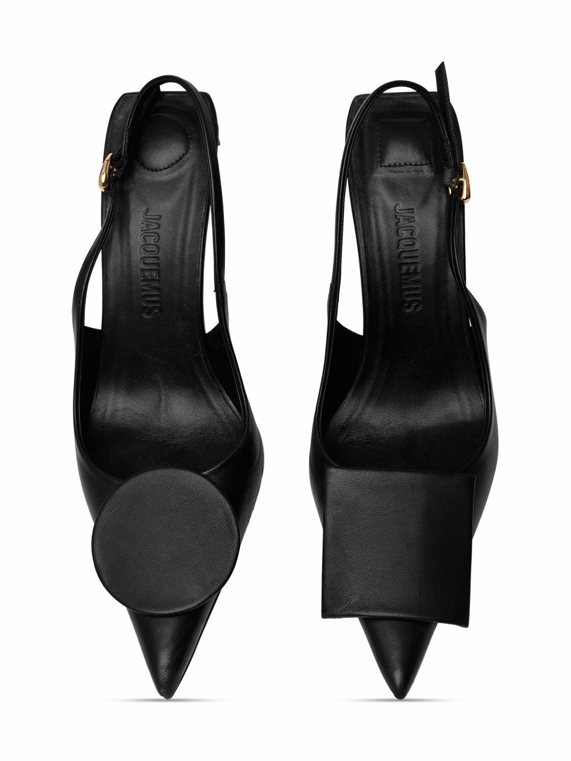 JACQUEMUS - 80mm Duelo Haut Leather Slingback Heels Jacquemus