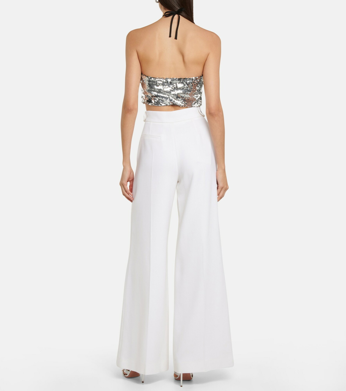 Rodarte Sequined halterneck crop top Rodarte