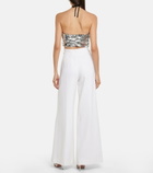 Rodarte - Sequined halterneck crop top