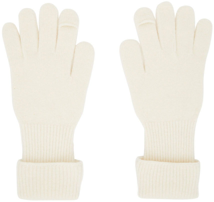 AMOMENTO Off-White Fingerhole Gloves AMOMENTO