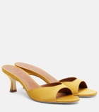 Staud Brigitte leather-trimmed mules