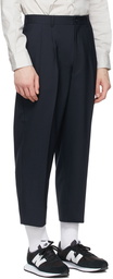 Comme des Garçons Homme Navy Tropical Wool Trousers