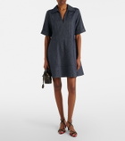Vince Cotton and linen chambray minidress