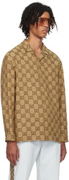 Gucci Brown Maxi GG Shirt