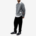 Thom Browne Men's Tape Wool Fleece Crew Sweat in Light Grey