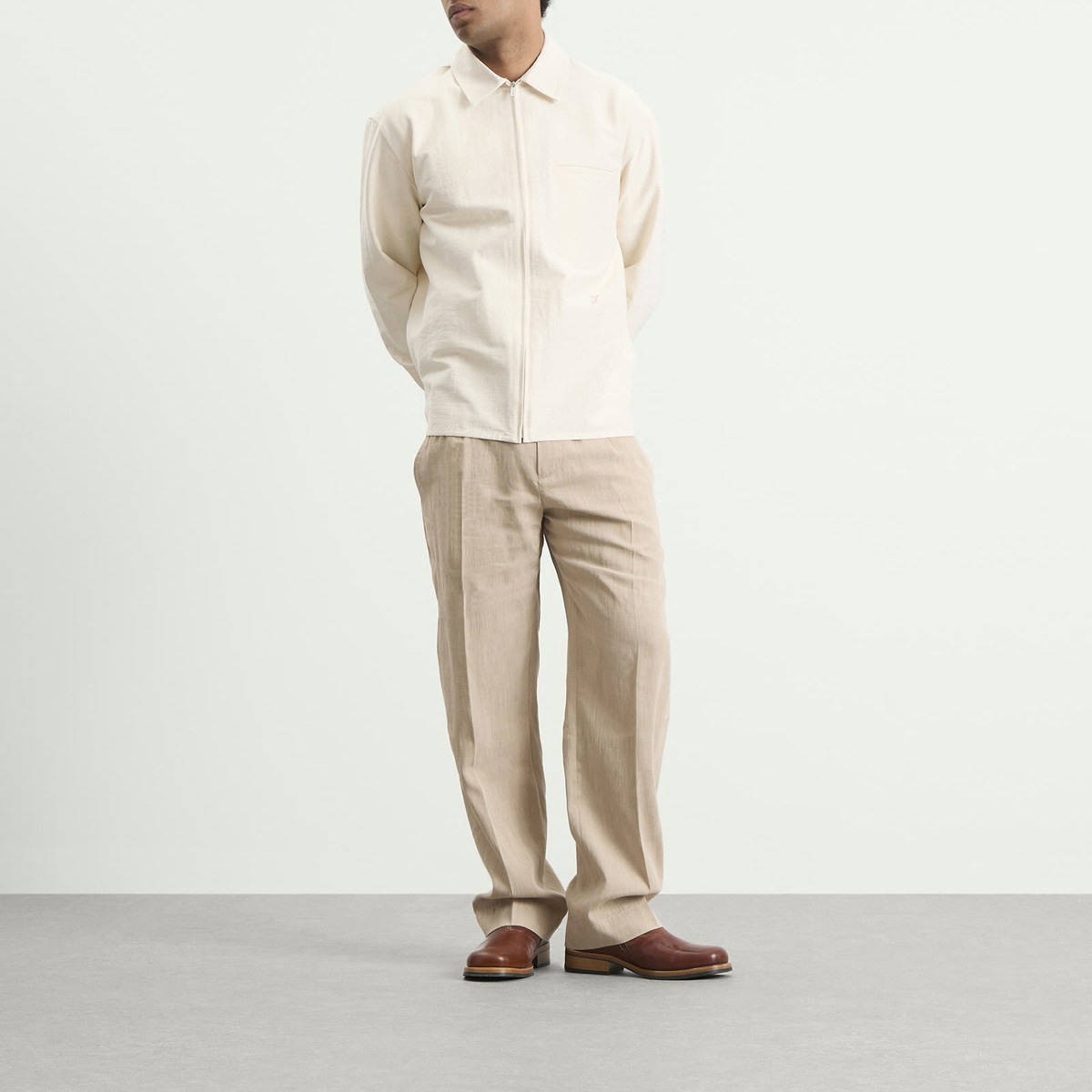 Jacquemus Men's Mecano Cotton Shirt in Off-White