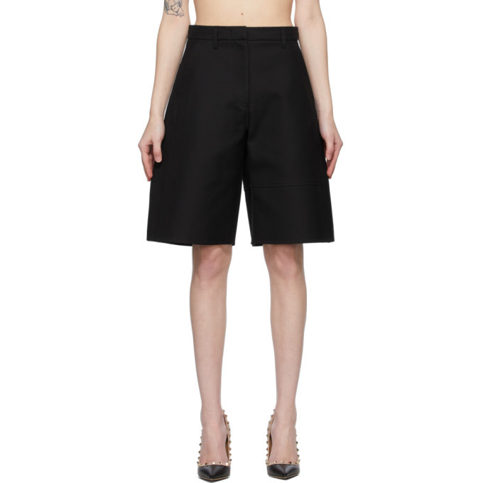 Photo: Valentino Black Gabardine Bermuda Shorts