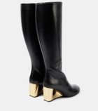 Rabanne Leather wedge boots