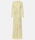 Costarellos Zarie embellished crêpe gown
