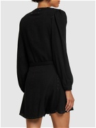 MAISON MARGIELA - Belted Wool Crepe Playsuit W/ Collar