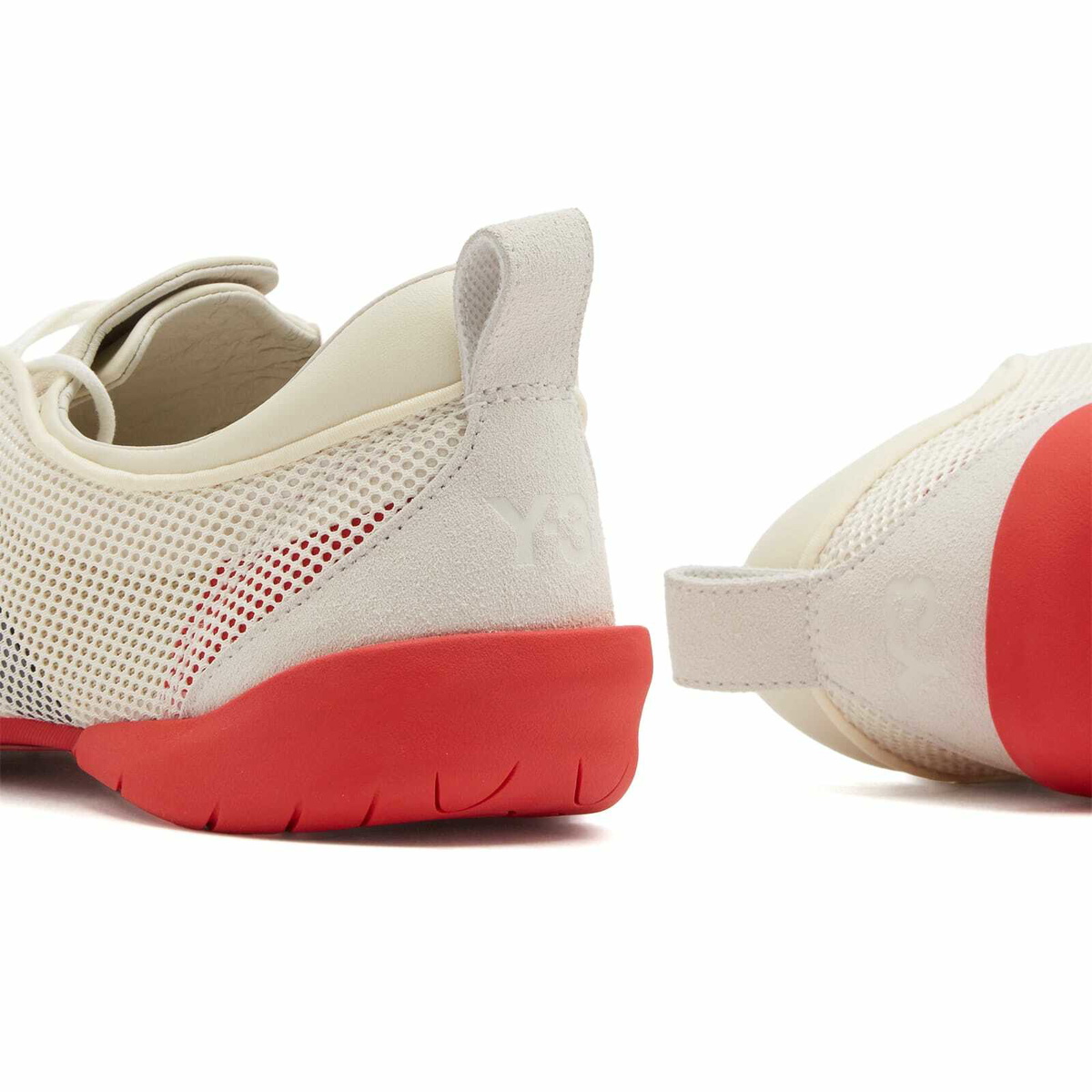 Y-3 Men's Regu Mesh in Beige/Red Y-3