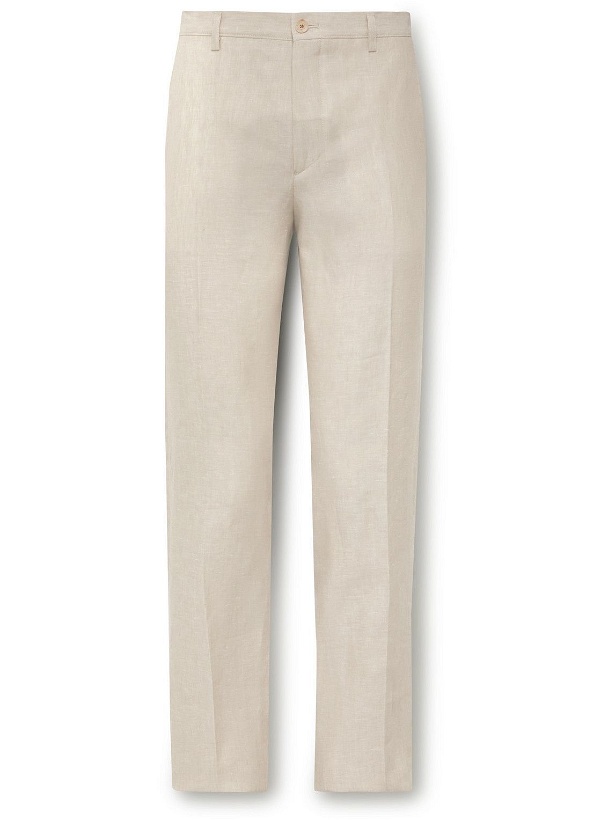 Photo: Etro - Slim-Fit Linen Suit Trousers - Neutrals