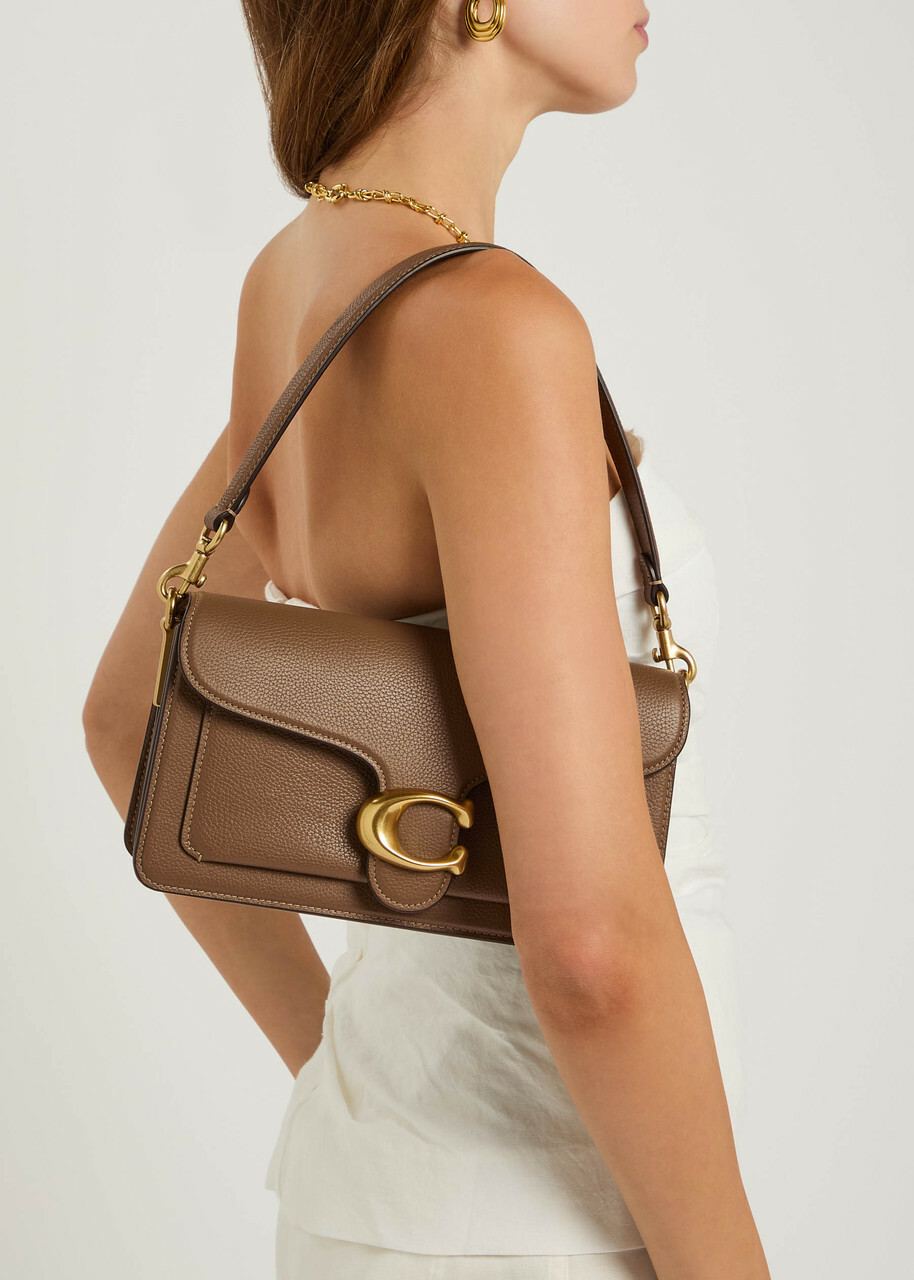 Coach Tabby 26 Grained Leather Shoulder bag - Taupe - One Size