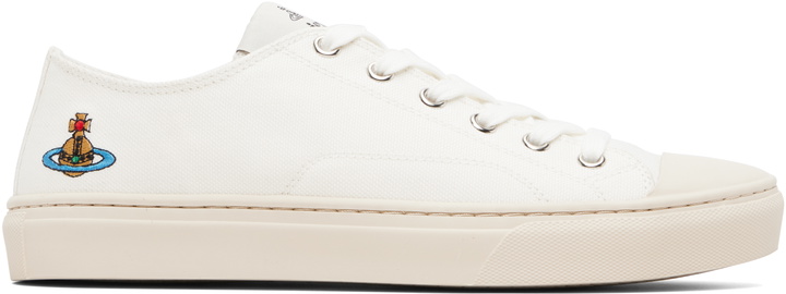 Photo: Vivienne Westwood White Low Top Plimsoll Sneakers