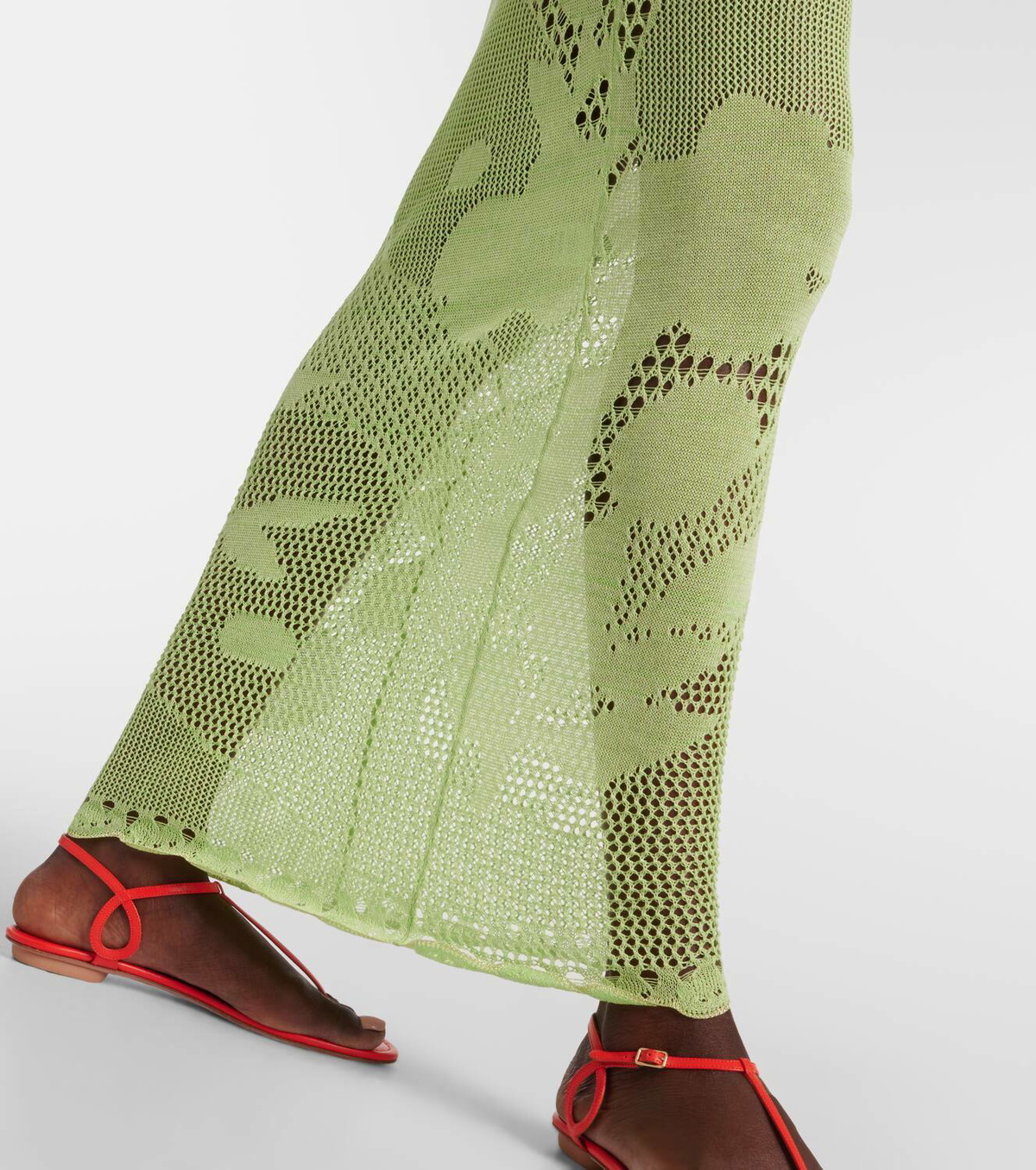 Roberta Einer Natalie halterneck cotton-blend maxi dress