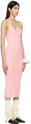 Live the Process Pink Pillar Midi Dress