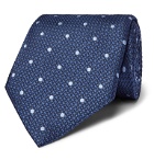 TOM FORD - 8cm Polka-Dot Silk-Jacquard Tie - Blue