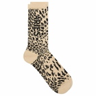 Aries Women's J'Adoro Leopard Sock in Beige