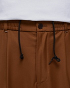 Awake Lightweight Wool Elasticated Woven Pant Brown - Mens - Casual Pants