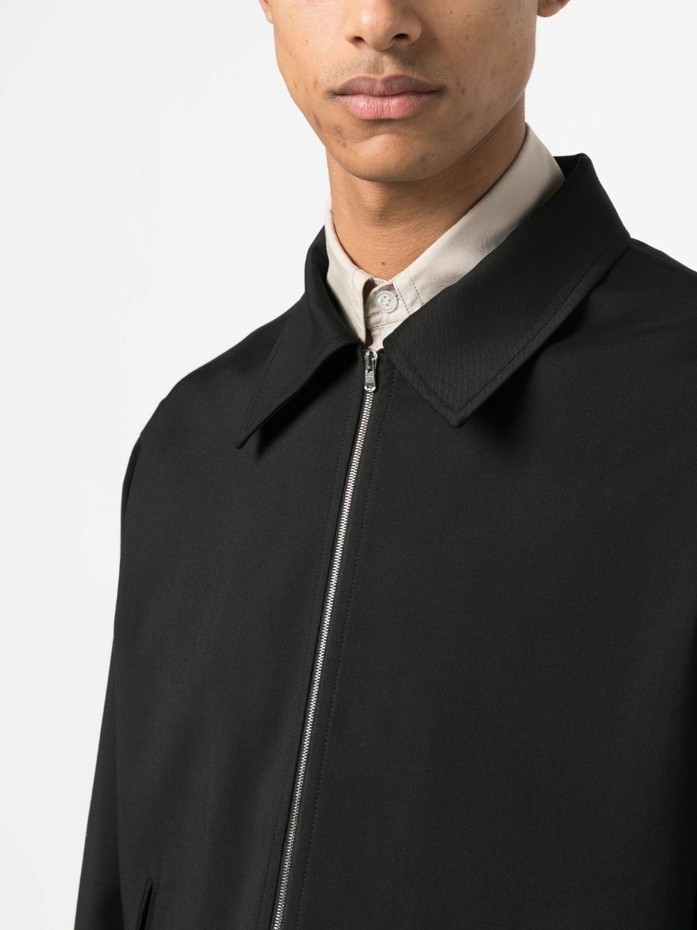 OUR LEGACY Black Zip-Up Virgin Wool Jacket Our Legacy
