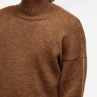 MHL by Margaret Howell Men's Roll Neck Knit in Tobacco
