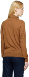 ZEGNA Brown Ribbed Polo