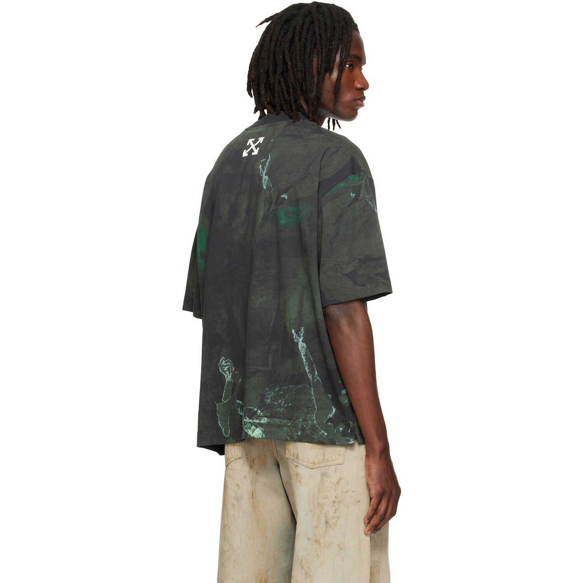 Off-White Black Dark Painting Skate S/S T-shirt