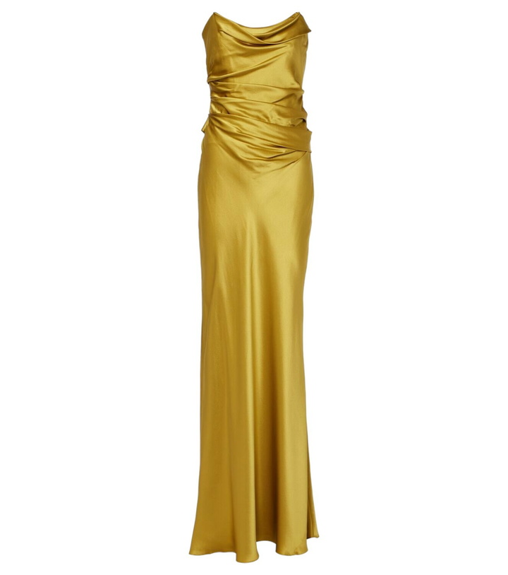 Photo: The Sei Silk satin bustier gown