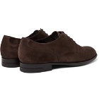 Ermenegildo Zegna - Rivoli Flex Suede Derby Shoes - Men - Dark brown