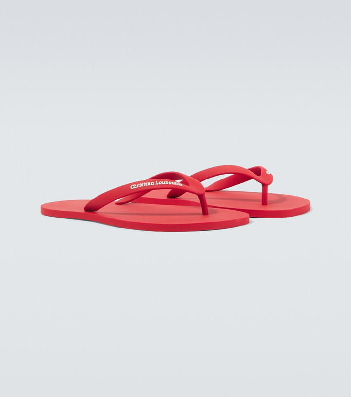 Photo: Christian Louboutin Logo thong sandals