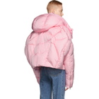 Chen Peng Pink Short Quilted Puffer Jacket
