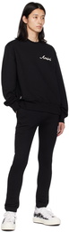 AMIRI Black Embroidered Sweatshirt