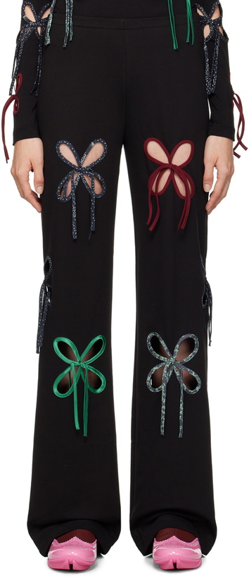 Photo: J.Kim Black Colorful Petal Lounge Pants