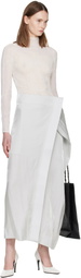 ISSEY MIYAKE White Chiffon Twist Top